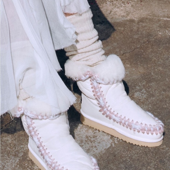 Mou Overstitch Leather Boots size US 5 EU 36 - Picture 3 of 3